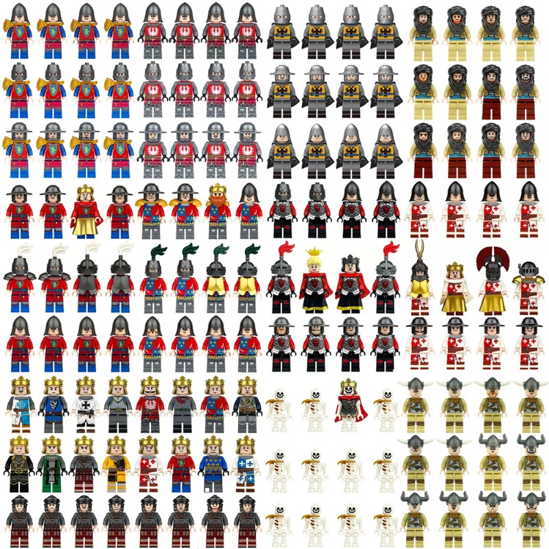 Building Block Mini - فرسان الرومان العصور الوسطى، قطع بناء،